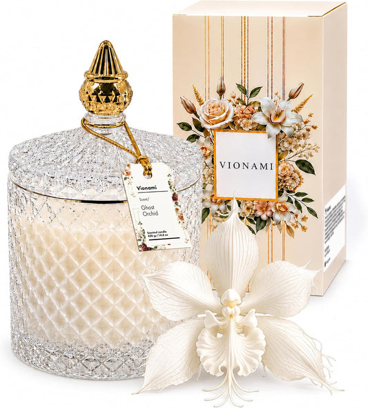 VIONAMI Ghost Orchid Rare Flower Fragrance Luxury Scented Candle