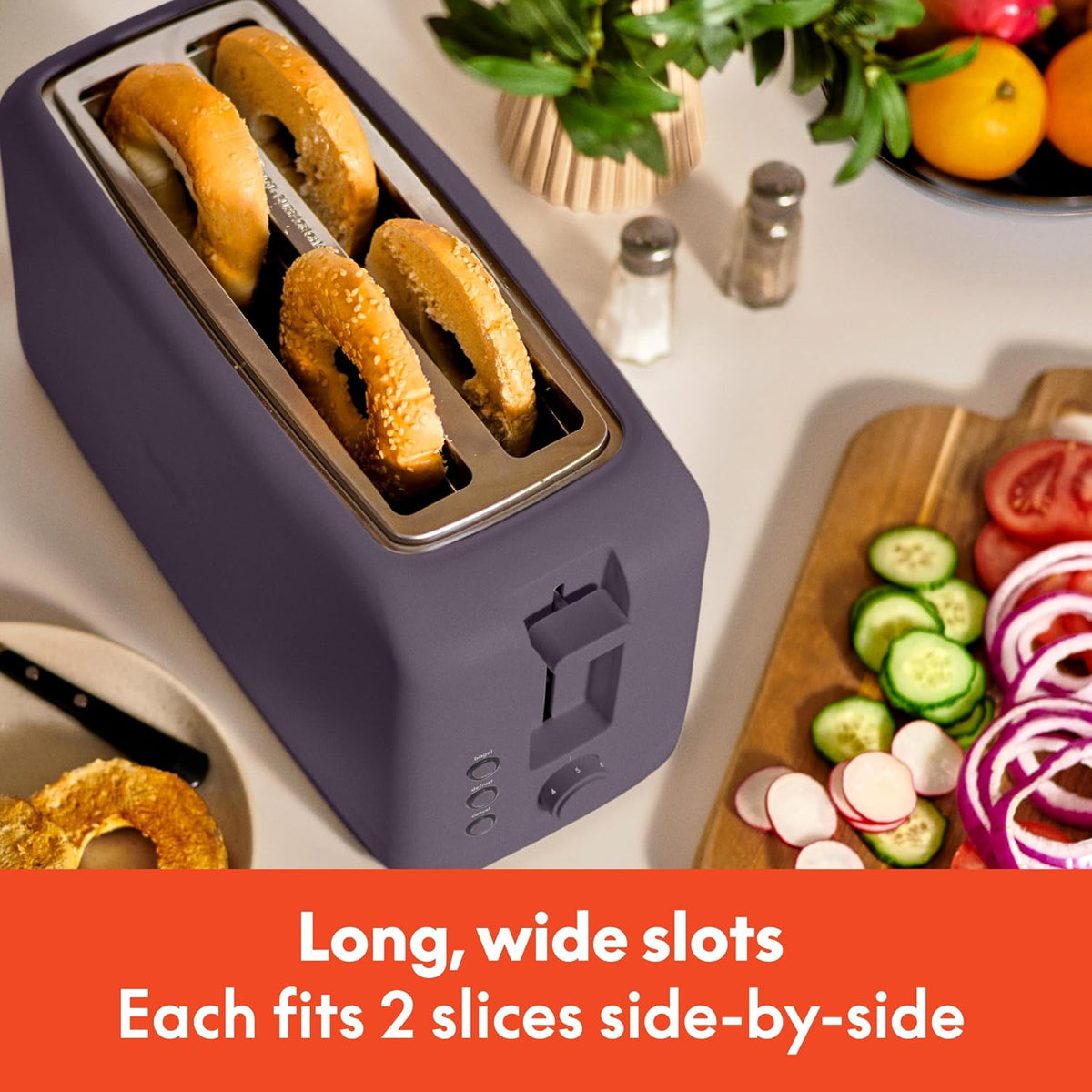 Fits Sourdough, 10” Long Slot, Anti Jam & Auto Shutoff, 900 Watt