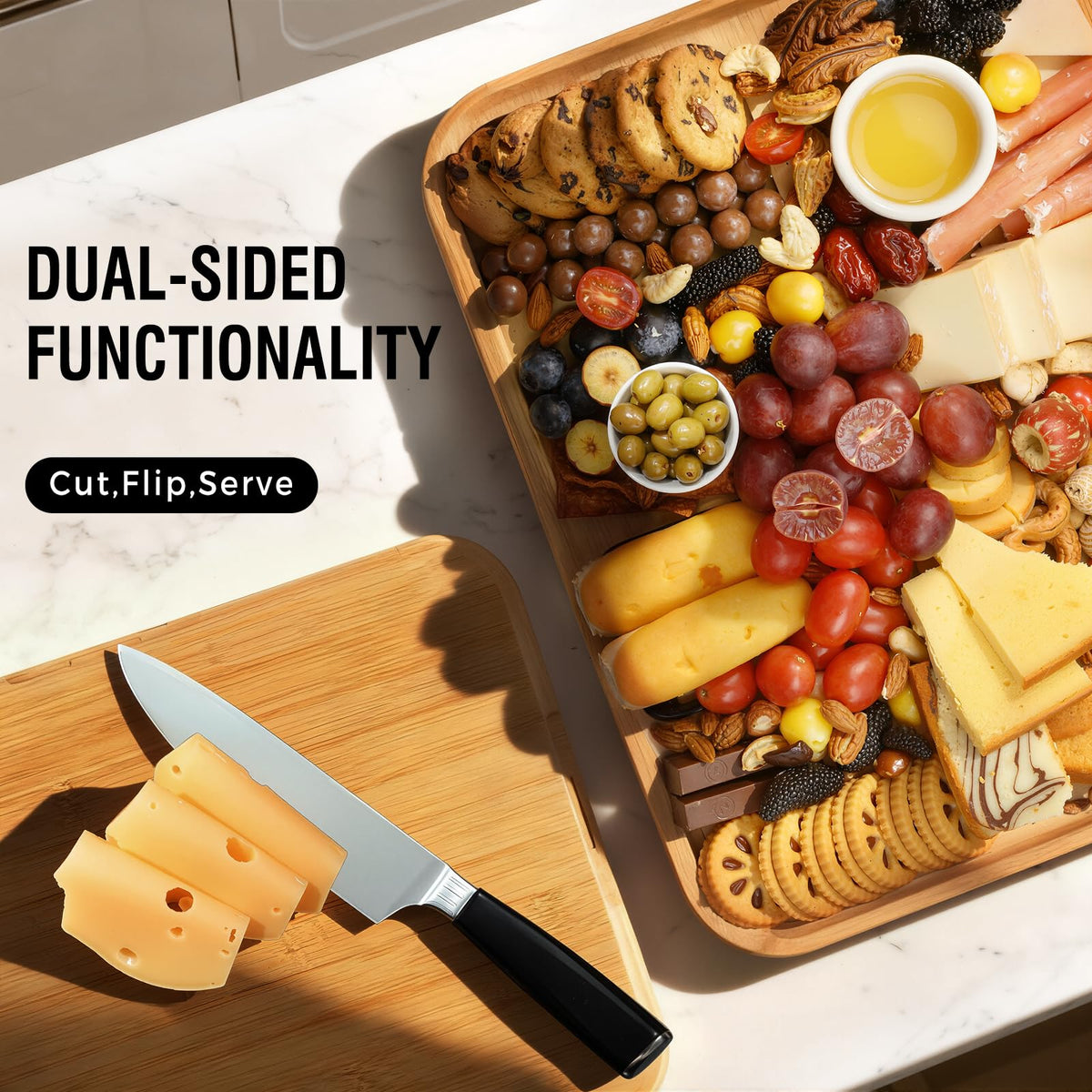 Renmxj Portable Charcuterie Boards with Lid, Cheese, Veggie & Snack Tray