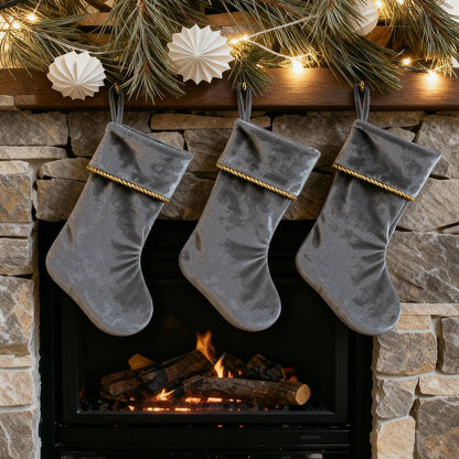 Etistta Classic 20 inch Velvet Christmas Stockings
