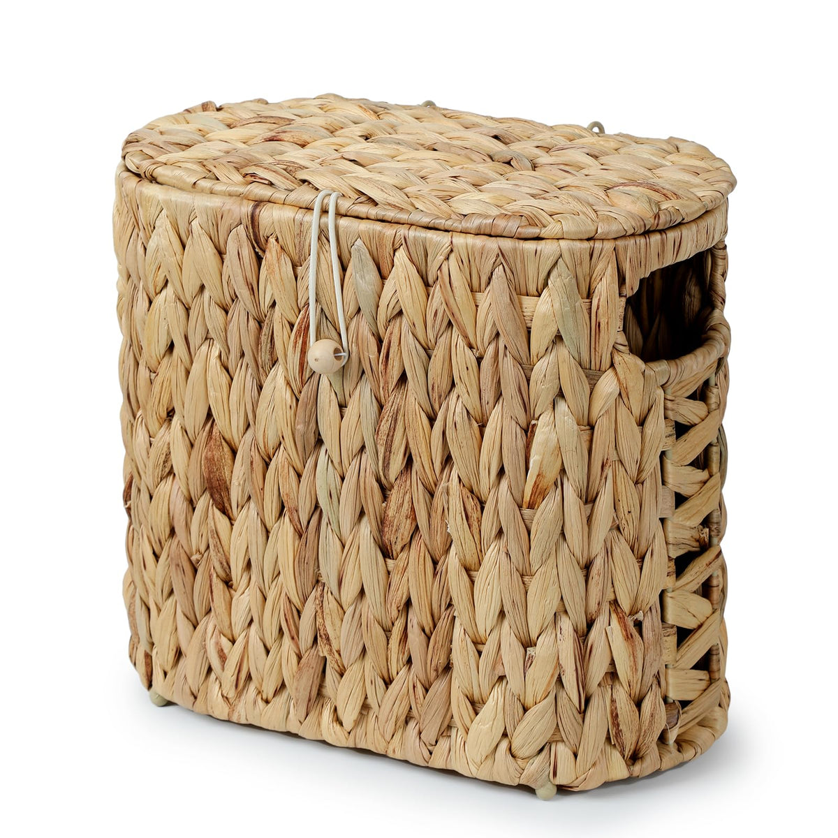 Yangqihome Toilet Paper Storage, Water Hyacinth Toilet Paper Storage with Lid