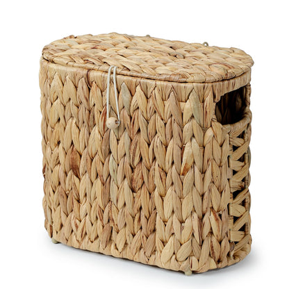 Yangqihome Toilet Paper Storage, Water Hyacinth Toilet Paper Storage with Lid