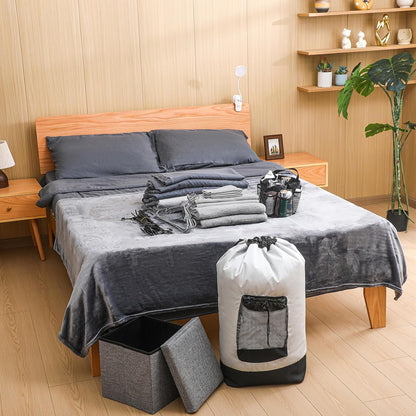 42 Pcs College Dorm Essentials Set Twin XL Bedding Bundle Bedding Bathroom and Storage Supplies