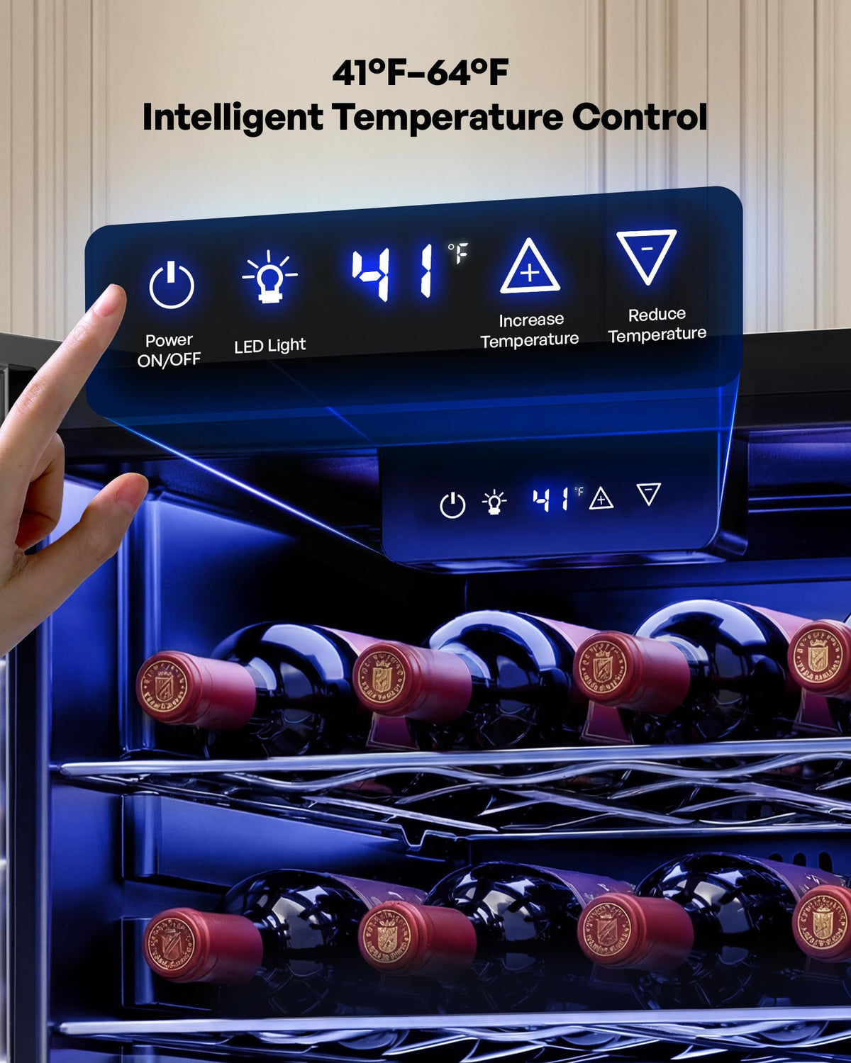Icyglee 25 Bottle Compressor Wine Cooler Refrigerator