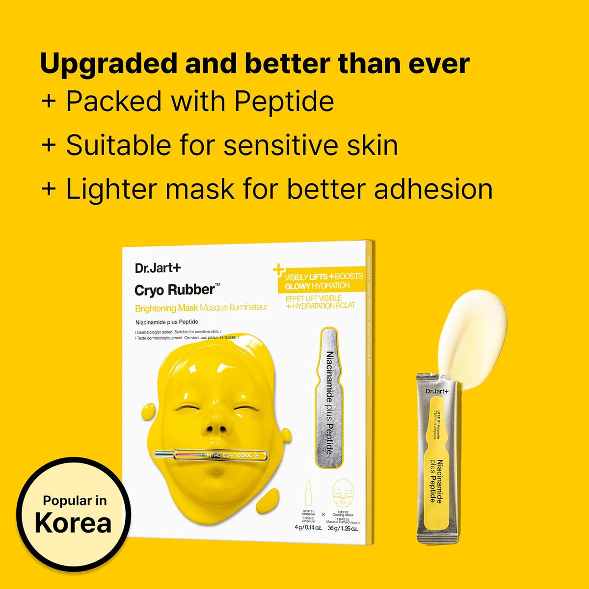 Dr.Jart+ Cryo Rubber Cooling Korean Face Mask with Serum Ampoule| Korean Skin Care | Travel Size