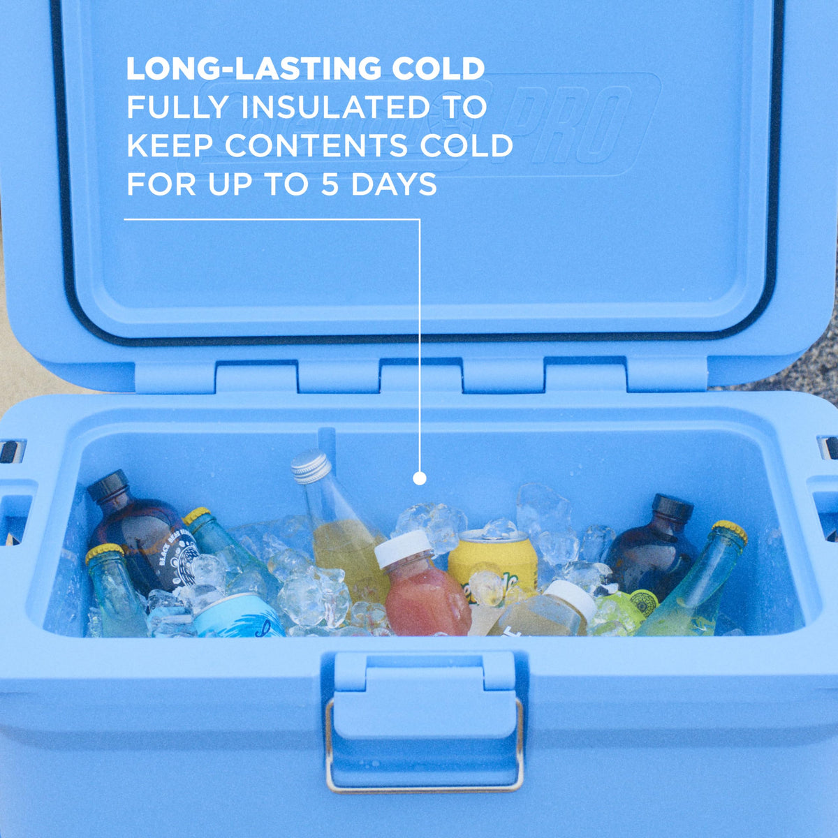 Coleman Pro Heavy-Duty 45qt Ultra-Light Premium Hard Cooler, Extra-Thick Insulation Keeps Ice Up to 4 Days, 74-Can Capacity