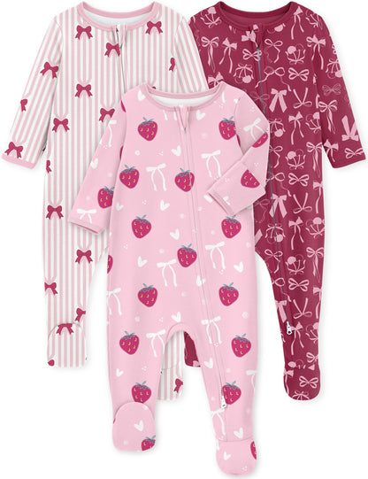 Yoofoss Baby Pajamas 100% Organic Cotton Newborn Sleepers Boy Girl Clothes