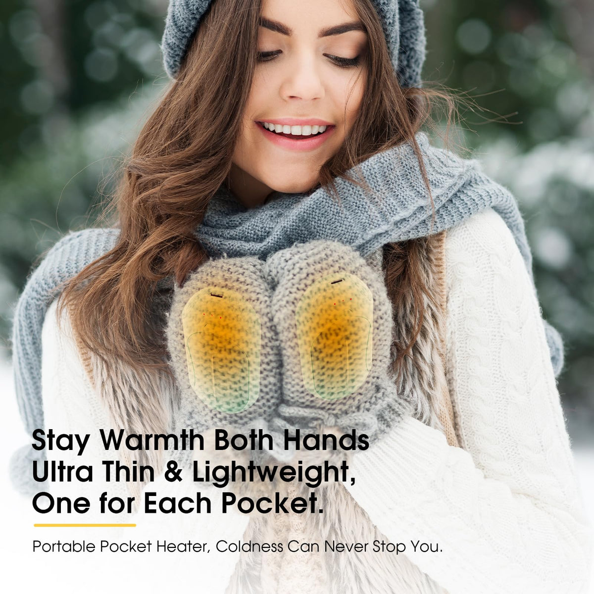 AI Hand Warmers Rechargeable 2 Pack, AI Smart Chips Electric Hand Warmers, 20Hrs Long
