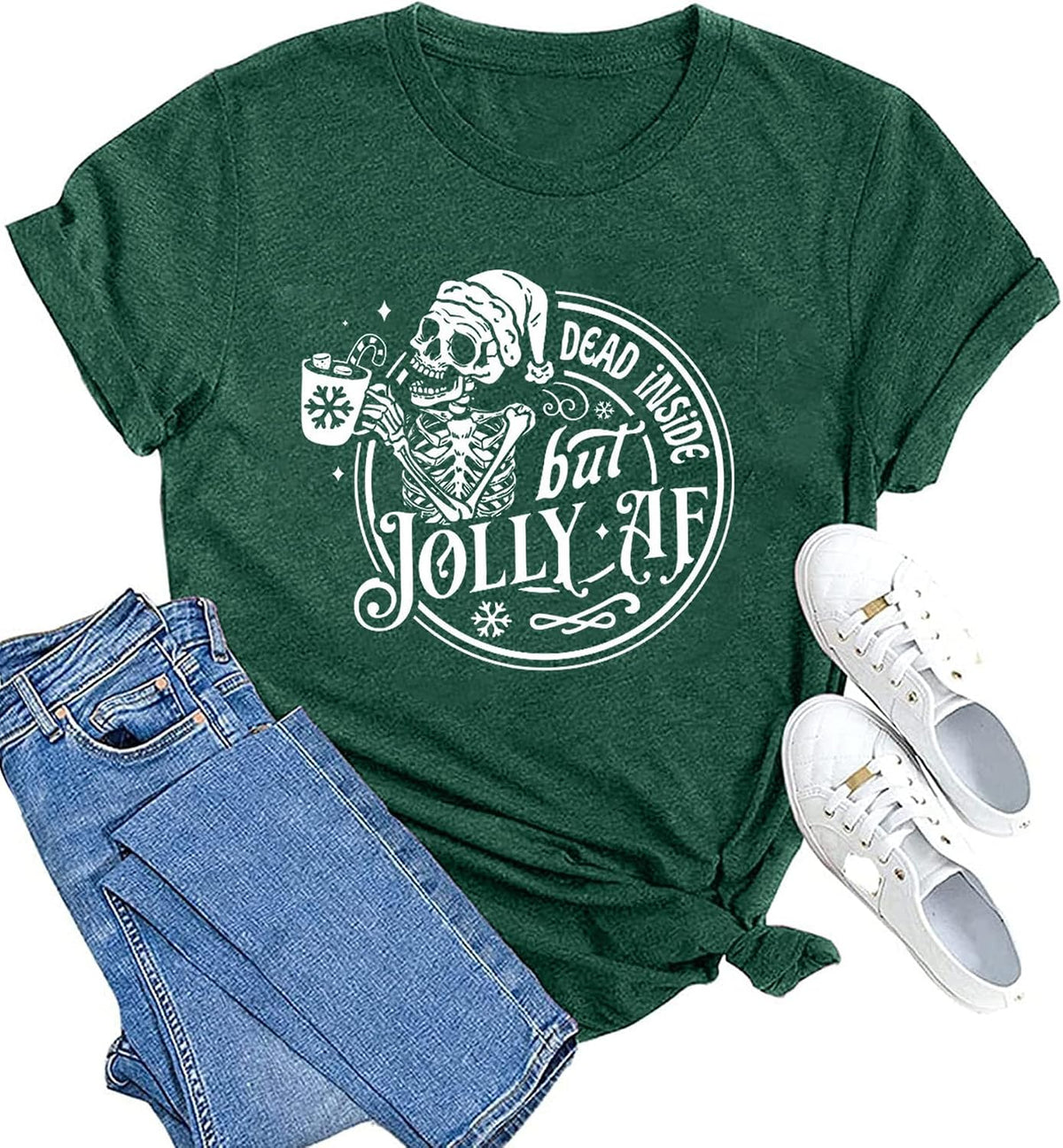 hcihgzr Christmas Shirts for Women Merry and Bright Christmas Shirt Xmas Tree Graphic Holiday T-Shirt Tops