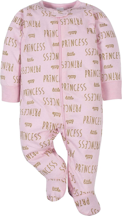 Gerber Baby Girls 4-Pack Sleep 'N Play Footie