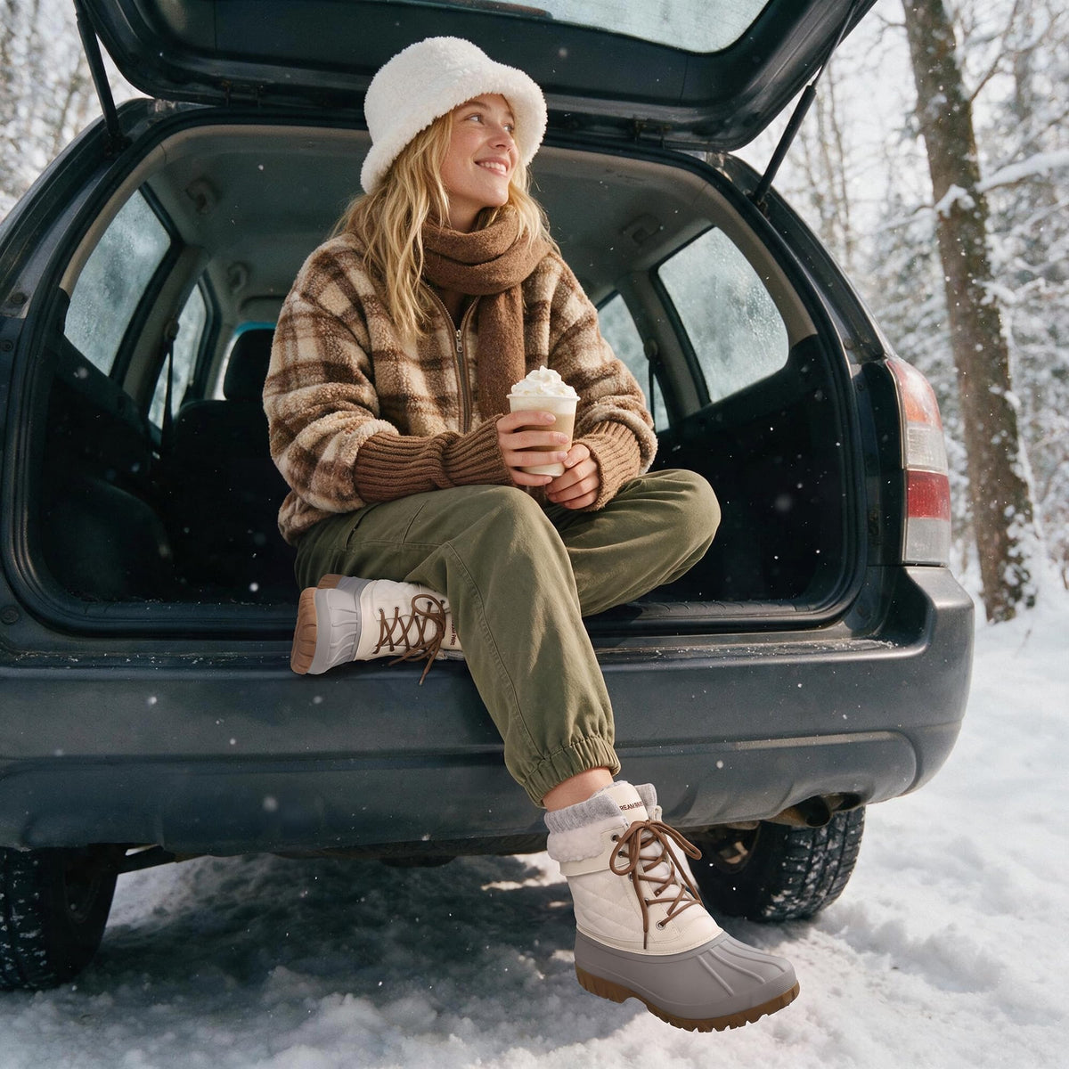 DREAM PAIRS Women's Winter Snow Boots - Classic Duck Boots