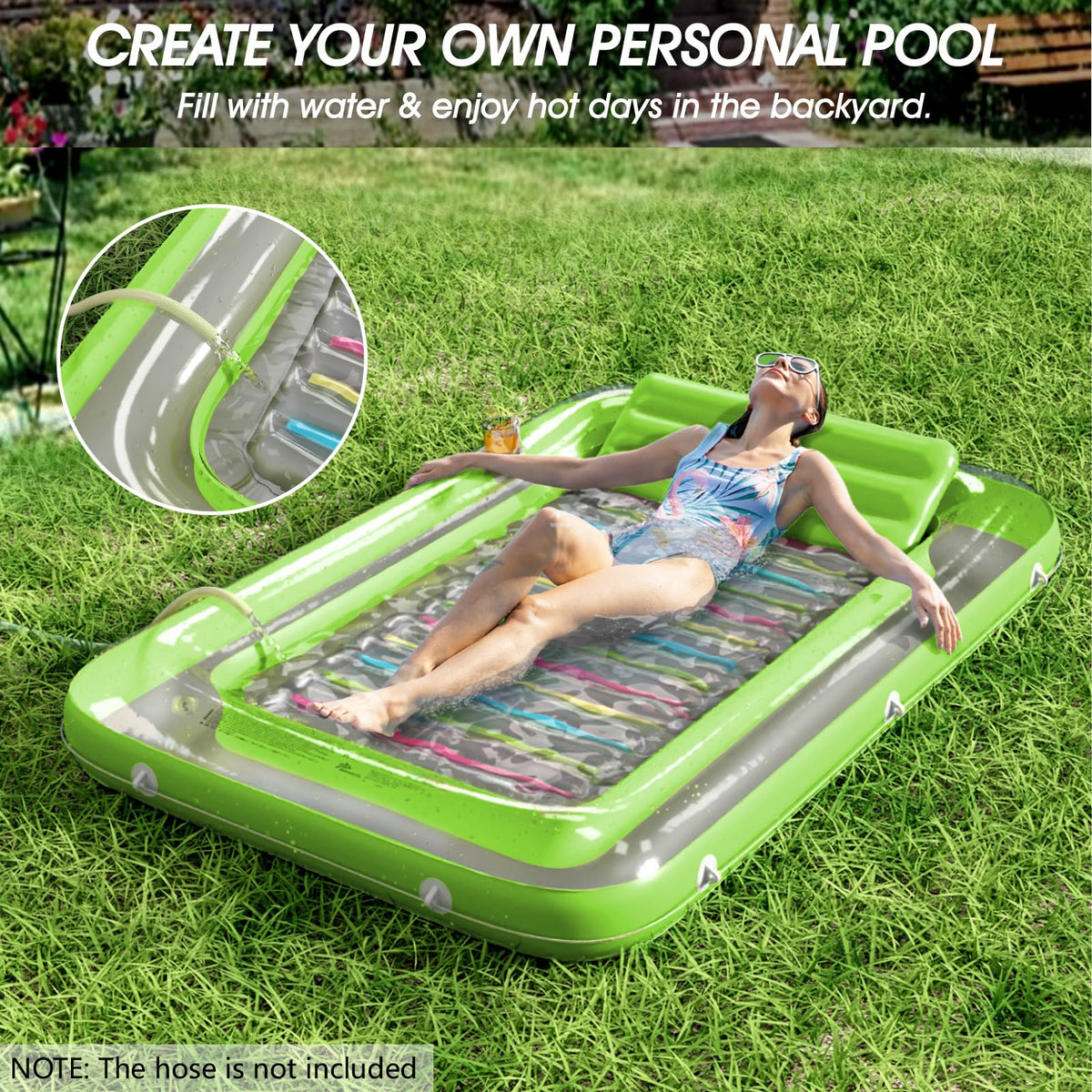 Inflatable Tanning Pool Lounger Float