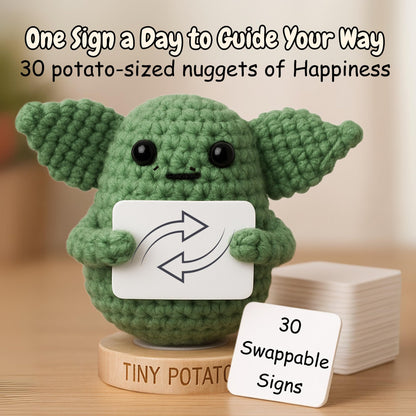Emotional Support Gifts for Women - Positive Crochet Cupcake W/ 30 Uplifting Affirmation Cards