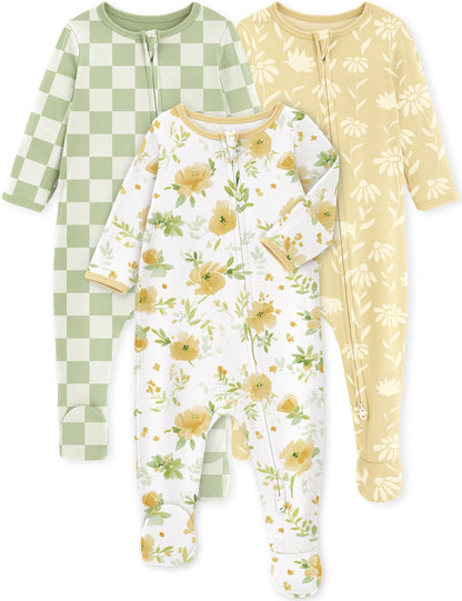 Yoofoss Baby Pajamas 100% Organic Cotton Newborn Sleepers Boy Girl Clothes