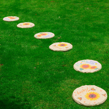4Pcs Large Stepping Stones Outdoor Garden Walkway, Durable Plastic Pavers