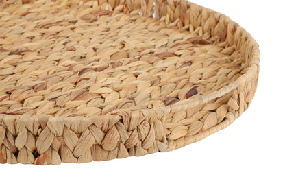 Gurfuy Extra Large Round Ottoman Table Tray with Handles