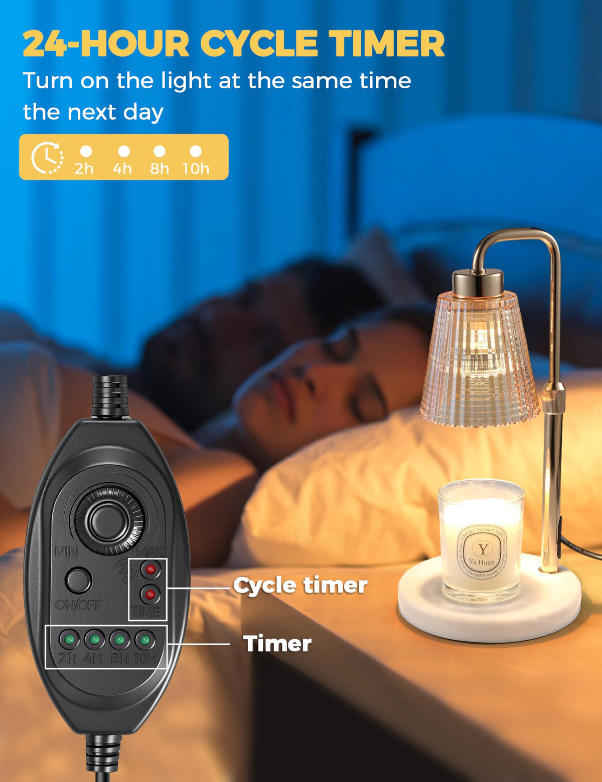 Godonlif Candle Warmer Lamp with Cycle Timer