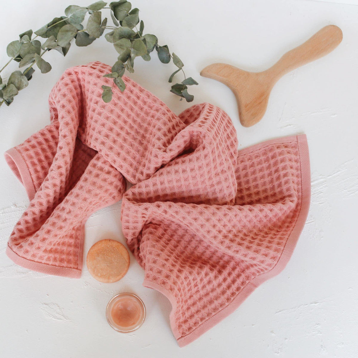 Sea Me At Home Waffle Hand Towel – 100% Turkish Cotton, Quick-Dry, Soft and Absorbent Bathroom Towel (White)