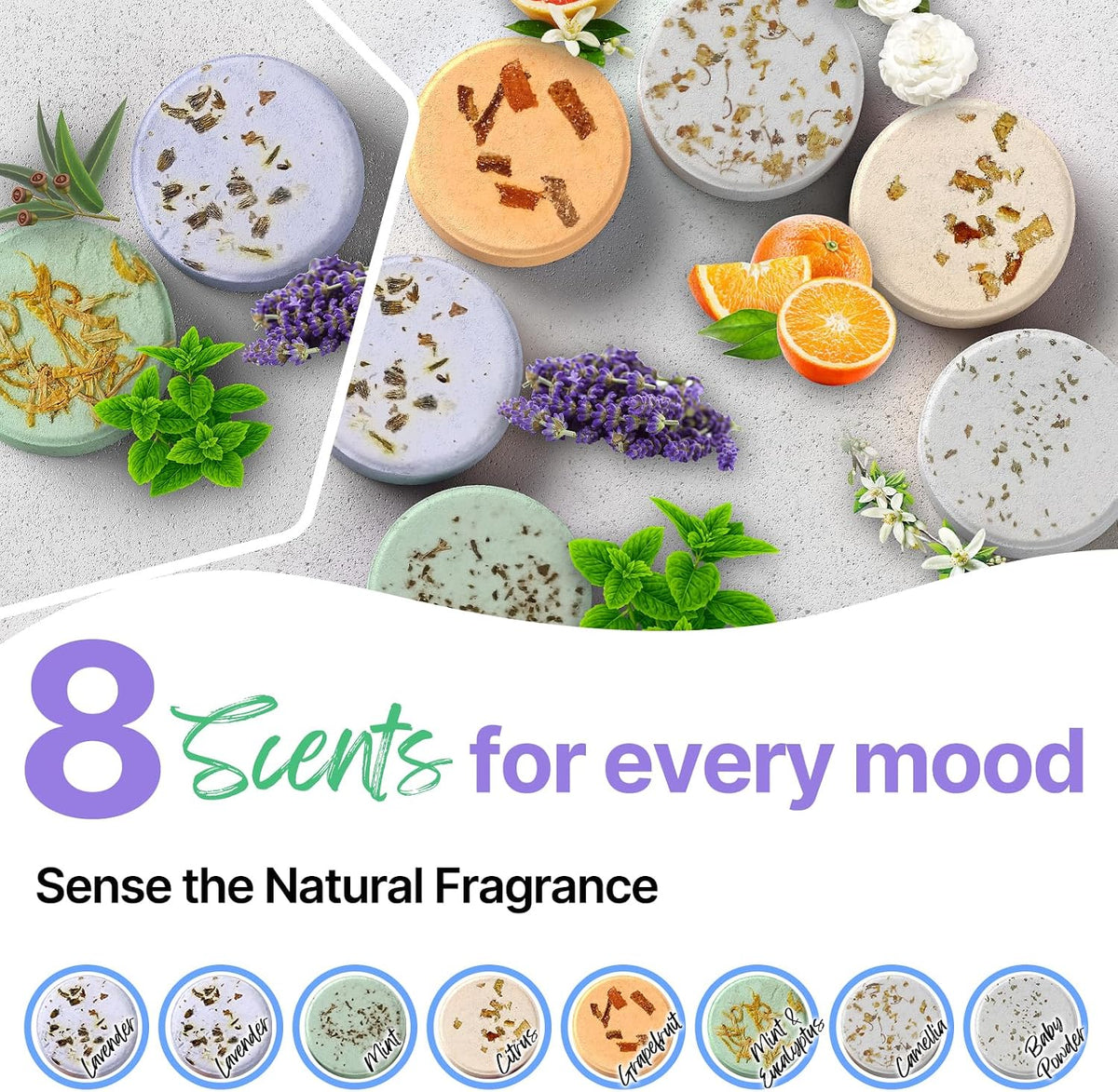 Blriet Shower Steamers Aromatherapy Relief Gifts 8 ct