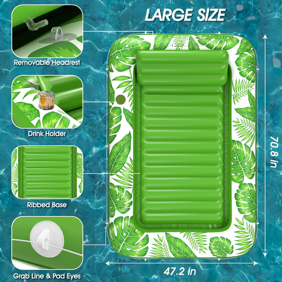 Inflatable Tanning Pool Lounger Float