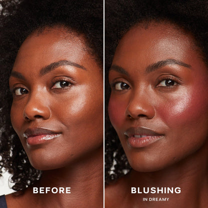 Saie Dew Liquid Blush for Cheeks - Hydrating Cream Blush Stick with a Blendable + Buildable Formula - Skincare Infused Dewy Cheek Tint for a Natural Flush - Glowy Makeup Essential - Baby (.40 Oz)