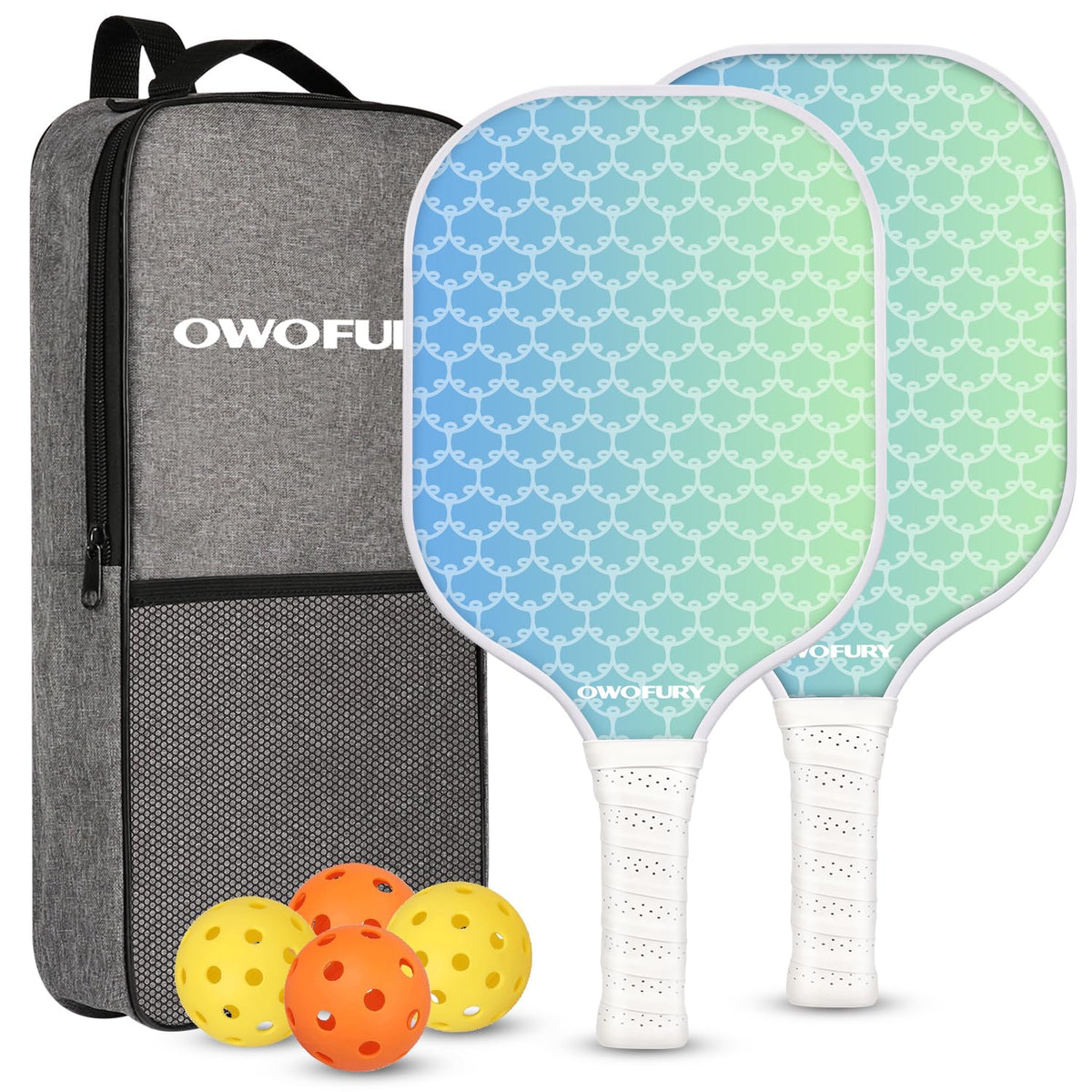 Pickleball Paddles Set of 2 Lightweight Honeycomb Core Pink