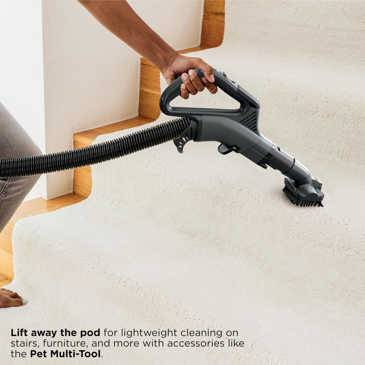 Shark AZ2002 Vertex Powered Lift-Away Upright Vacuum with Duoclean Powerfins, Self-Cleaning