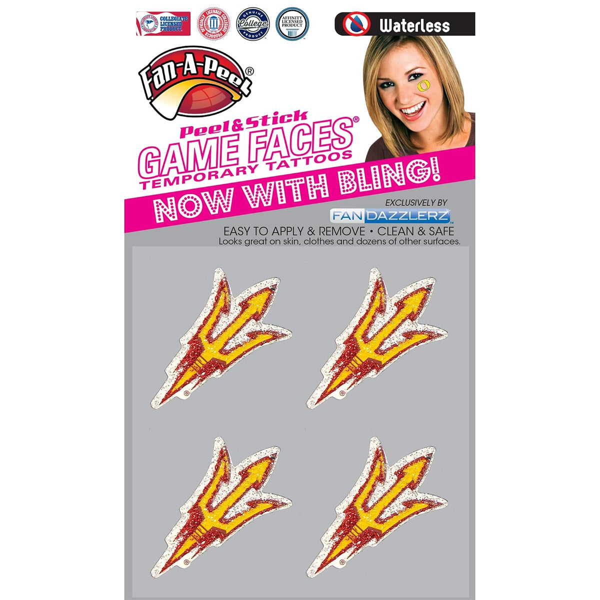 Alabama Waterless Temporary Tattoos - Hypoallergenic Peel and Stick Waterproof Temporary Tattoos - Officially Licensed