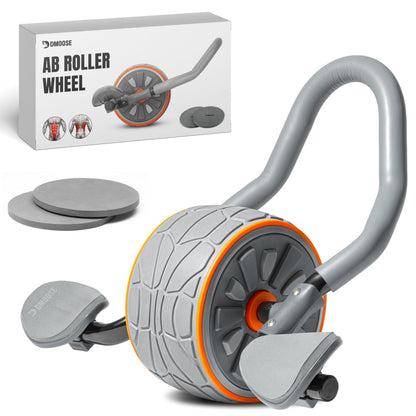 Dmoose Fitness Ab Roller Wheel with Elbow Support & 2 Knee Pads