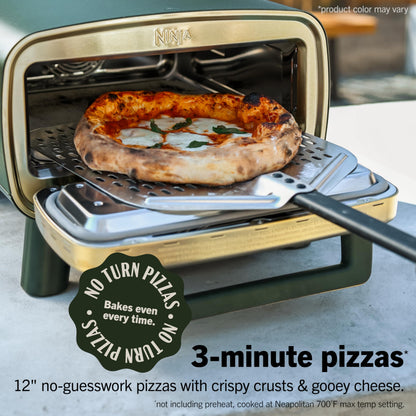 Ninja Artisan Electric Outdoor Pizza Oven with Stone | 12-Inch Pizza in 3-Minutes