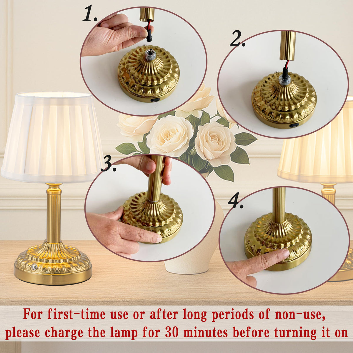 Cordless Table Lamp with Touch Control