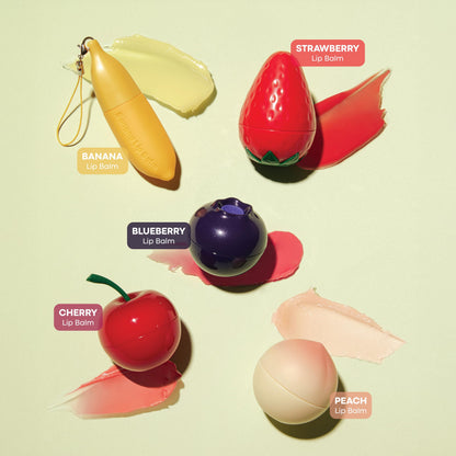 TONYMOLY Mini Fruit Lip Balm Set with Sheer Tint, Shea Butter and Vitamin E