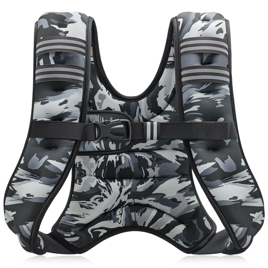 Zelus Weighted Vest, 6lb/8lb/12lb/16lb/20lb/25lb/30lb Weight Vest with Reflective Stripe for Workout, Strength Training, Running, Fitness, Muscle Building, Weight Loss, Weightlifting