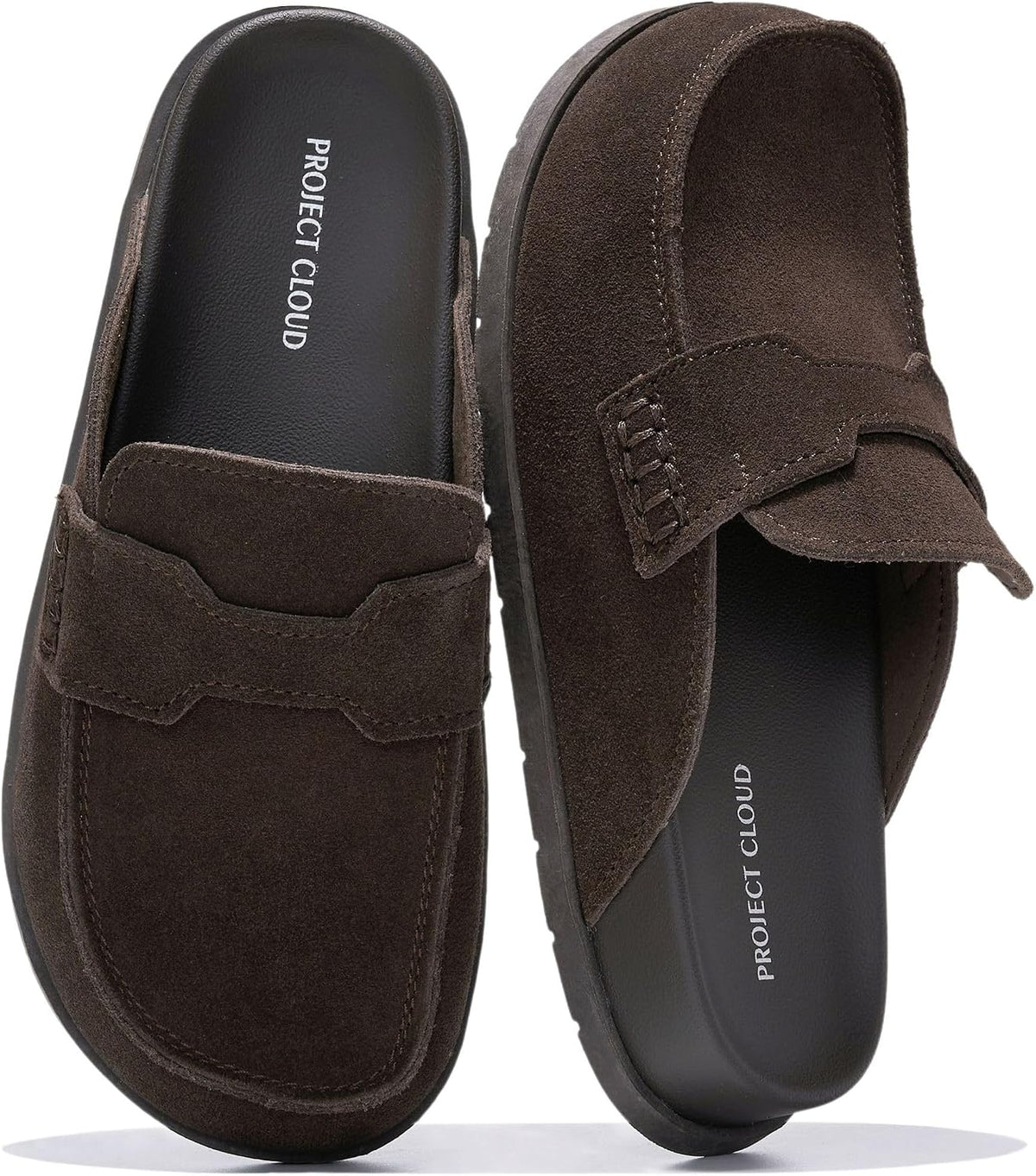 Project Cloud 100% Genuine Leather Slip-On Womens Clogs Mules for Women
