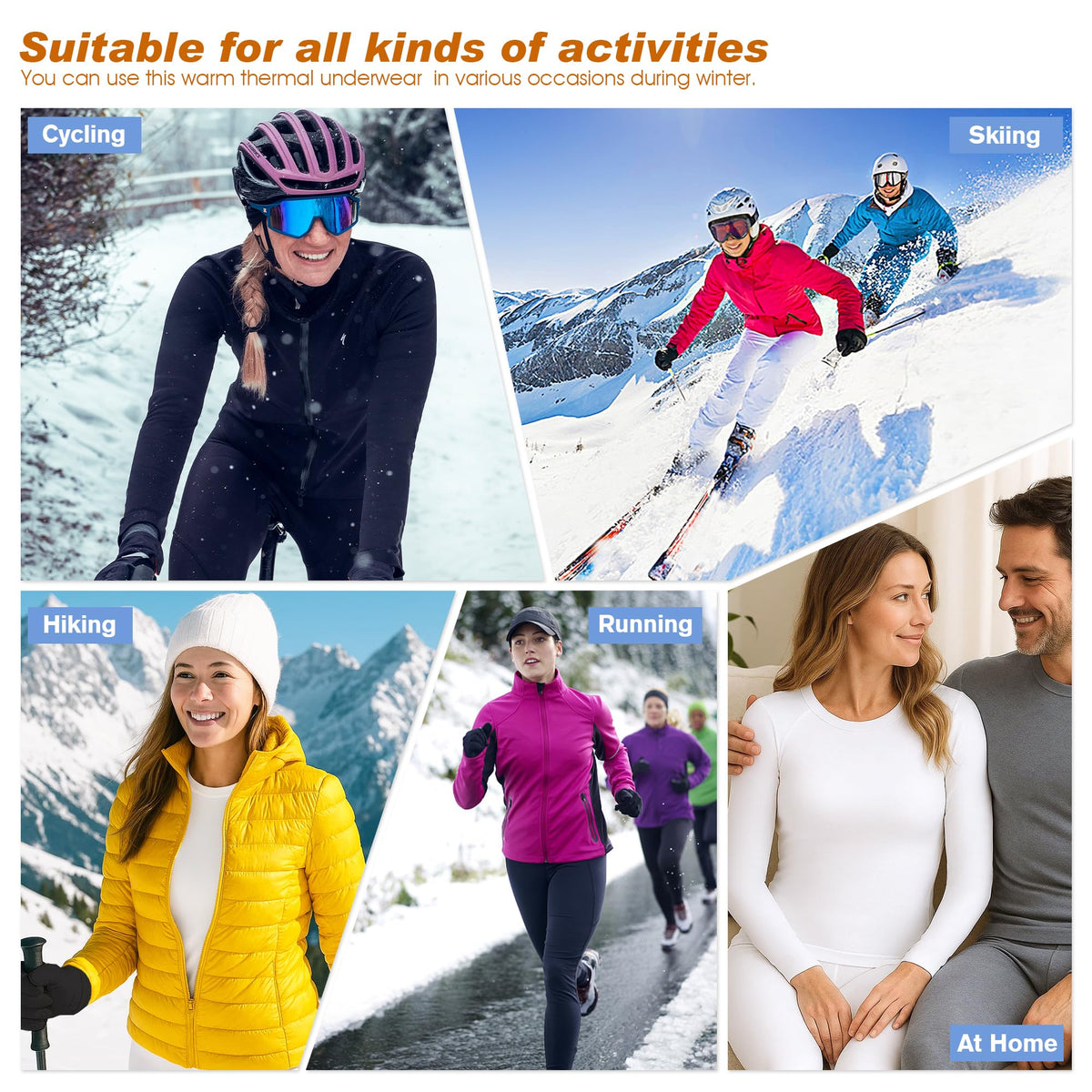 Thermal Underwear for Women Thermal Set Fleece Lined Leggings Long Johns