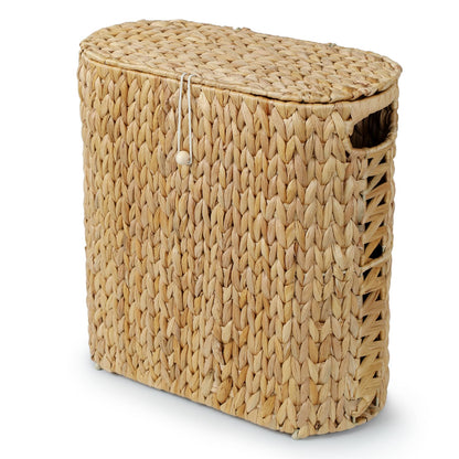 Yangqihome Toilet Paper Storage, Water Hyacinth Toilet Paper Storage with Lid