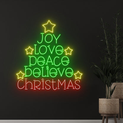 Custom Merry Christmas Tree Neon Sign LED Sign LED Lights (Merry Christmas)