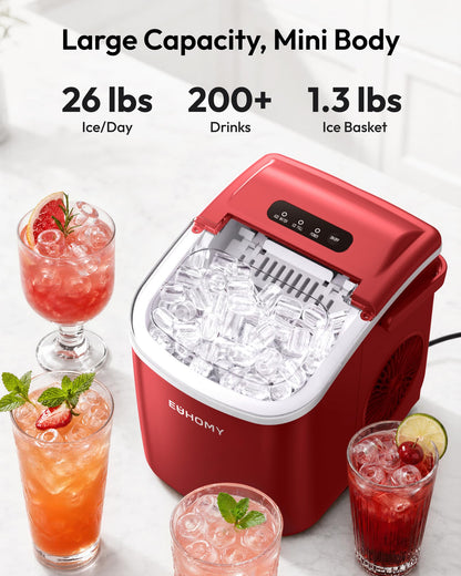 Euhomy Countertop Ice Maker Machine with Handle