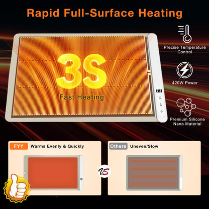 FYY Warming Mat for Food 24"x15", Rapid and Full Surface Heating