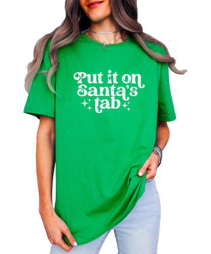 Put It On Santas Tab Funny Christmas Shirt for Women
