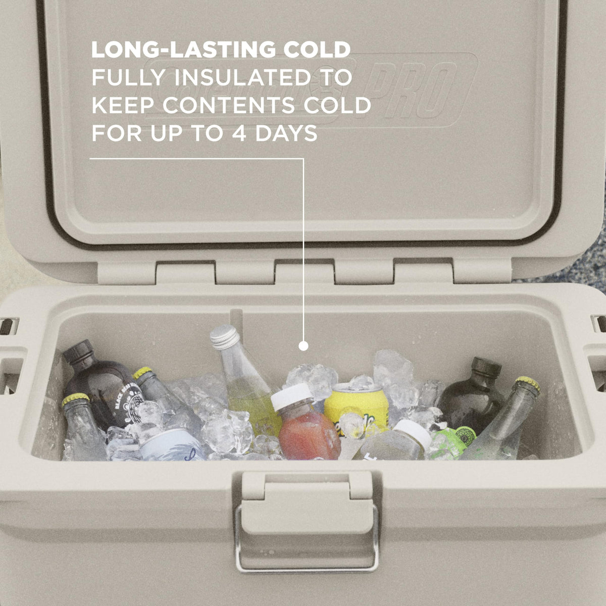 Coleman Pro Heavy-Duty 45qt Ultra-Light Premium Hard Cooler, Extra-Thick Insulation Keeps Ice Up to 4 Days, 74-Can Capacity