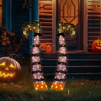 Aw 9Ft Animatronics Flying Witch Hovering Broom Animated Ac 100V-240V Halloween Outdoor Decoration Motion Activated