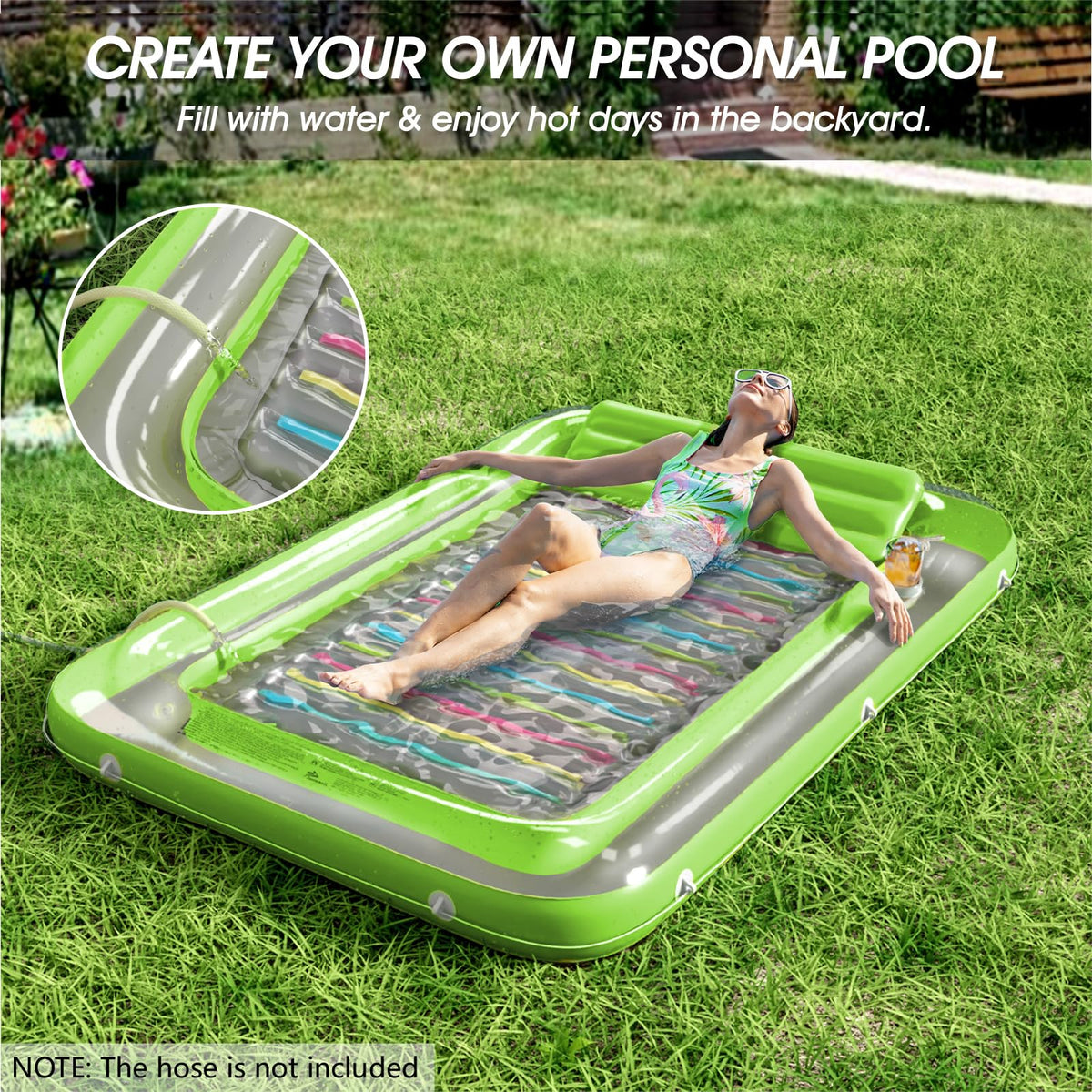 Inflatable Tanning Pool Lounger Float