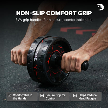 Dmoose Fitness Ab Roller Wheel with Elbow Support & 2 Knee Pads