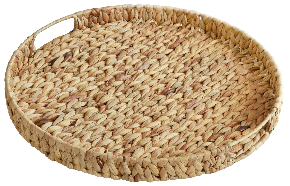 Gurfuy Extra Large Round Ottoman Table Tray with Handles