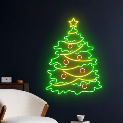 Custom Merry Christmas Tree Neon Sign LED Sign LED Lights (Merry Christmas)