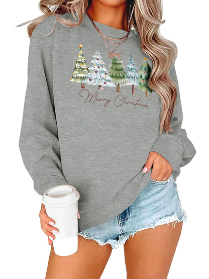 Christmas Shirts For Women Merry Christmas Graphic Crewneck Sweatshirt Tops