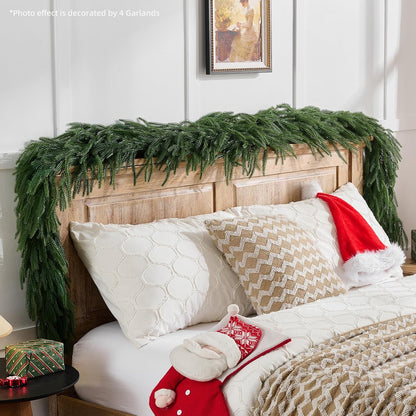 CLEANGOR 2Pcs 9FT Norfolk Pine Garlands for Christmas Decorations Indoor