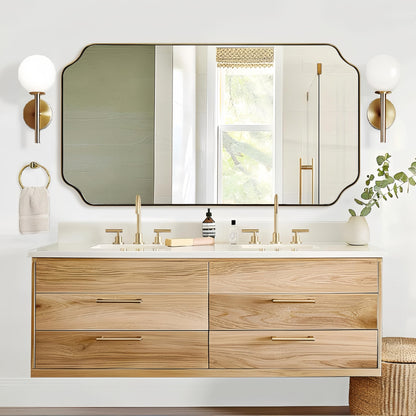 Andy Star Unique Rectangle Wall Mirror, 24"X32"