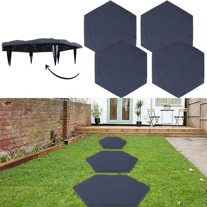 4Pcs Large Stepping Stones Outdoor Garden Walkway, Durable Plastic Pavers